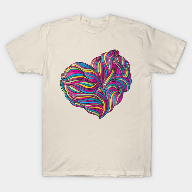 fluid heart shape T-Shirt by Mako Design 